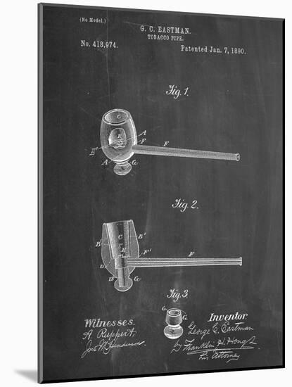 Tobacco Pipe 1890 Patent-null-Mounted Art Print