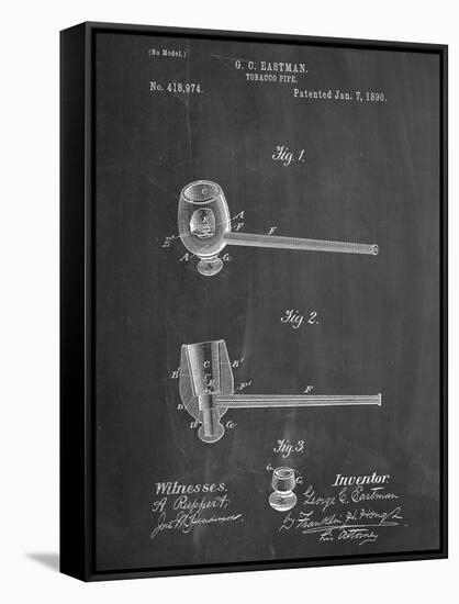 Tobacco Pipe 1890 Patent-null-Framed Stretched Canvas