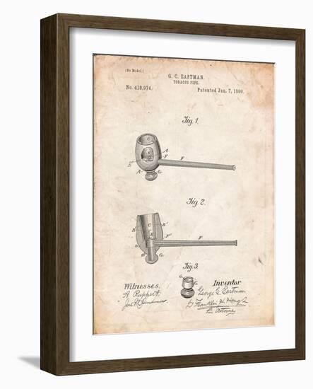 Tobacco Pipe 1890 Patent-Cole Borders-Framed Art Print