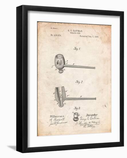 Tobacco Pipe 1890 Patent-Cole Borders-Framed Art Print