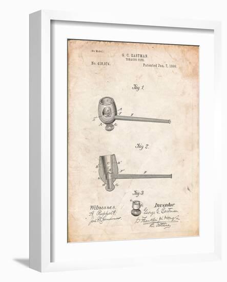 Tobacco Pipe 1890 Patent-Cole Borders-Framed Art Print