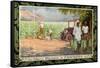 Tobacco Plantation in Southern Rhodesia, from the Series 'Smoke Empire Tobacco'-Frank Pape-Framed Stretched Canvas