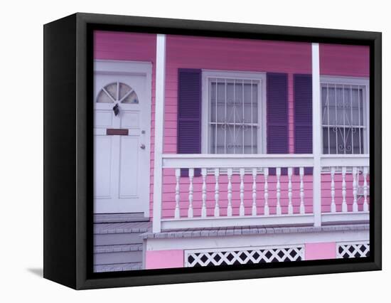 Tobaco Houses, Key West, Florida Keys, Florida, USA-Terry Eggers-Framed Stretched Canvas