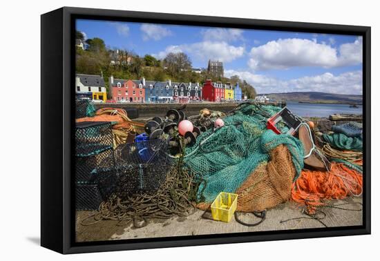 Tobermory Harbour, Isle of Mull, Inner Hebrides, Argyll and Bute, Scotland, United Kingdom-Gary Cook-Framed Stretched Canvas