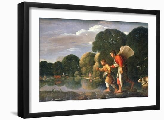 Tobias and Angel, 1578-1610-Adam Elsheimer-Framed Giclee Print