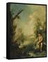 Tobias and Fish-Giovanni Antonio Guardi-Framed Stretched Canvas