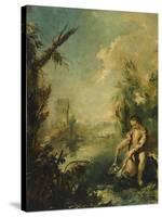 Tobias and Fish-Giovanni Antonio Guardi-Stretched Canvas