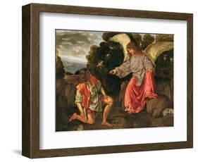 Tobias and the Angel, c.1530-Giovanni Girolamo Savoldo-Framed Giclee Print