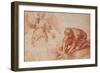 Tobias and the Angel red chalk-Florentine-Framed Giclee Print