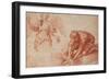 Tobias and the Angel red chalk-Florentine-Framed Giclee Print