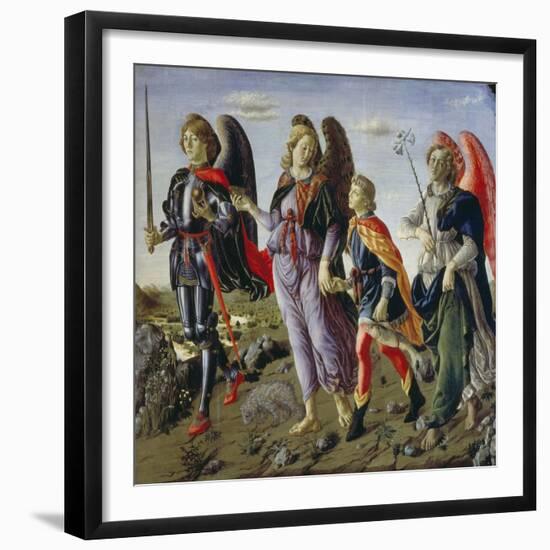 Tobias and the Three Angels-Francesco Botticini-Framed Giclee Print