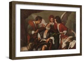 Tobias Curing His Father's Blindness, 1630-35-Bernardo Strozzi-Framed Giclee Print