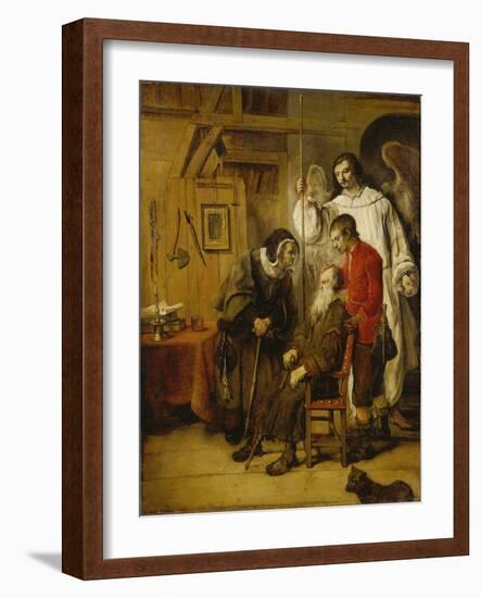 Tobias Curing His Fathers Blindness-Karel van der Pluym-Framed Giclee Print