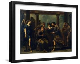 Tobias Healing His Father's Blindness, C. 1640-Andrea Vaccaro-Framed Giclee Print