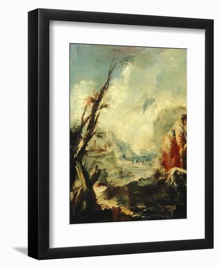 Tobias Healing His Father-Giovanni Antonio Guardi-Framed Giclee Print