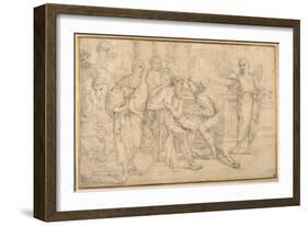 Tobias Healing the Blindness of Tobit with the Gall of the Fish-Carlo Maratti-Framed Giclee Print