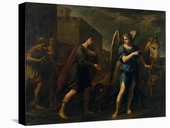 Tobias Meets the Archangel Raphael, C. 1640-Andrea Vaccaro-Stretched Canvas