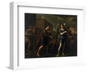 Tobias Meets the Archangel Raphael, C. 1640-Andrea Vaccaro-Framed Giclee Print