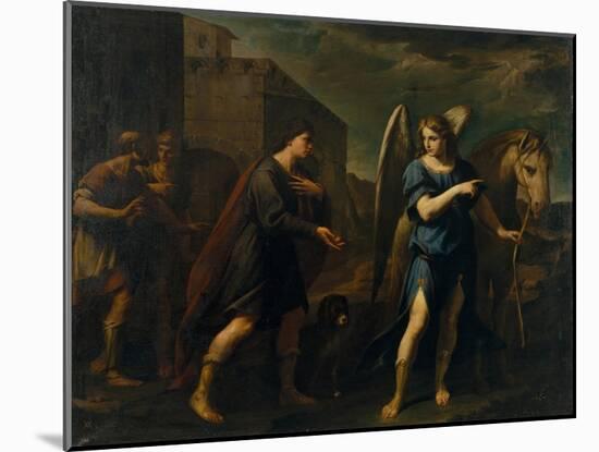 Tobias Meets the Archangel Raphael, C. 1640-Andrea Vaccaro-Mounted Giclee Print