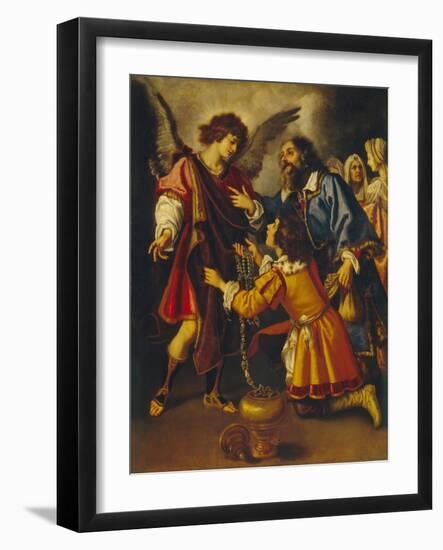 Tobias's Farewell to the Angel, First Third of 17th C-Giovanni Bilivert-Framed Giclee Print