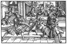 Fencing 1570-Tobias Stimmer-Mounted Art Print