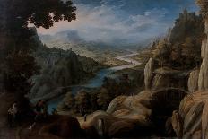 Tobias Verhaecht / 'Alpine Landscape', 1600-1615, Flemish School, Canvas, 106 cm x 267 cm, P03057.-TOBIAS VERHAECHT-Poster