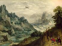 Tobias Verhaecht / 'Alpine Landscape', 1600-1615, Flemish School, Canvas, 106 cm x 267 cm, P03057.-TOBIAS VERHAECHT-Poster