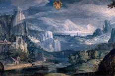 Tobias Verhaecht / 'Alpine Landscape', 1600-1615, Flemish School, Canvas, 106 cm x 267 cm, P03057.-TOBIAS VERHAECHT-Poster