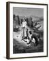 Tobias with the Archangel Raphael, 1865-1866-Gustave Doré-Framed Giclee Print