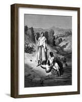 Tobias with the Archangel Raphael, 1865-1866-Gustave Doré-Framed Giclee Print