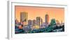 Tobin Bridge, Zakim Bridge and Boston Skyline Panorama at Sunset-Mihai Andritoiu-Framed Photographic Print