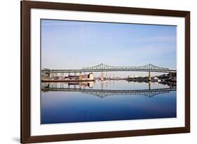 Tobin Memorial Bridge or Mystic River Bridge in Boston-benkrut-Framed Photographic Print