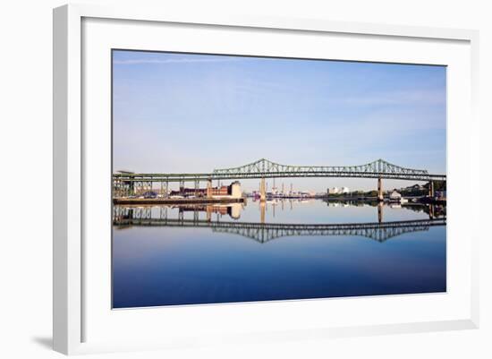 Tobin Memorial Bridge or Mystic River Bridge in Boston-benkrut-Framed Photographic Print