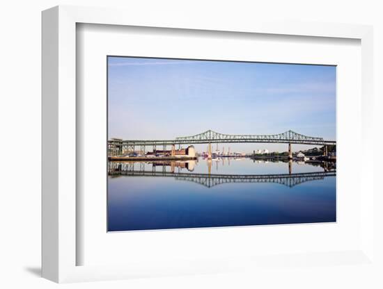 Tobin Memorial Bridge or Mystic River Bridge in Boston-benkrut-Framed Photographic Print