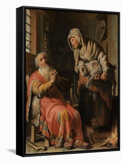 Tobit and Anna with the Kid, 1626-Rembrandt Harmensz. van Rijn-Framed Stretched Canvas