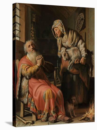 Tobit and Anna with the Kid, 1626-Rembrandt Harmensz. van Rijn-Stretched Canvas