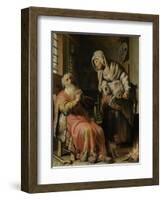 Tobit and Anna with the Kid-Rembrandt van Rijn-Framed Art Print