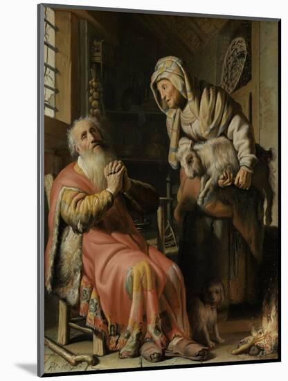 Tobit and Anna with the Kid-Rembrandt van Rijn-Mounted Art Print