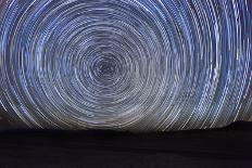 Star Trail Timelapse behind the Griffith Observatory in Los Angeles, CA-tobkatrina-Photographic Print