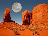 Native American Petroglyphs in Red Sandstone from the Southwestern Desert-tobkatrina-Photographic Print