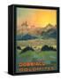 Toblach (Dobbiaco), Italy - The Paradise of the Dolomites - Vintage Travel Poster, 1920s-Pacifica Island Art-Framed Stretched Canvas