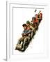 "Tobogganing,"January 7, 1928-Alan Foster-Framed Giclee Print