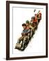 "Tobogganing,"January 7, 1928-Alan Foster-Framed Giclee Print