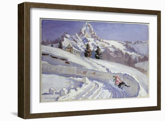 Tobogganing Near the Matterhorn-Alice Maud Fanner-Framed Giclee Print