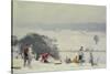 Tobogganing, the Meads, Hertford-Trevor Chamberlain-Stretched Canvas