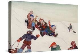 Tobogganing-Gillian Lawson-Stretched Canvas