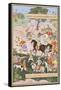 Toda Mongke and His Mongol Horde, Folio from a Chingiznama (History of Genghis Khan)-null-Framed Stretched Canvas