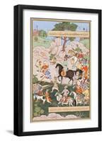 Toda Mongke and His Mongol Horde, Folio from a Chingiznama (History of Genghis Khan)-null-Framed Art Print