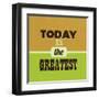 Today Is the Greatest 1-Lorand Okos-Framed Art Print