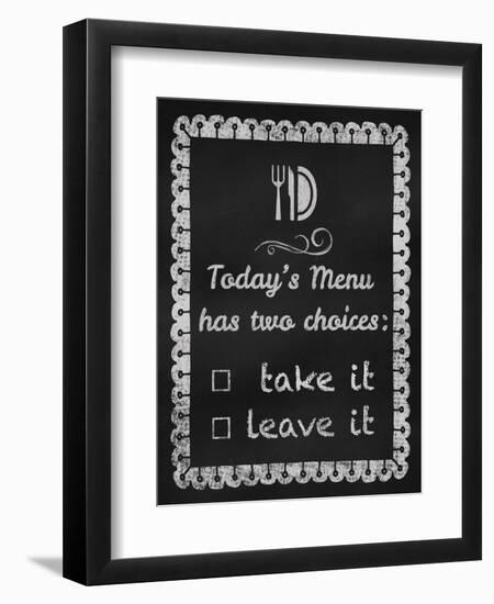 Today's Menu-Tina Lavoie-Framed Premium Giclee Print